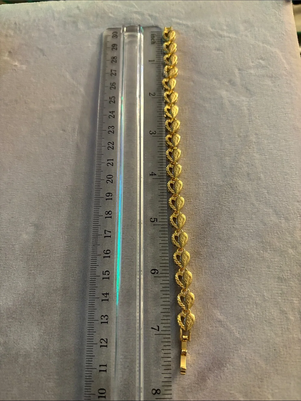 Gold Heart Link Bracelet for Women - Elegant Heart Chain
